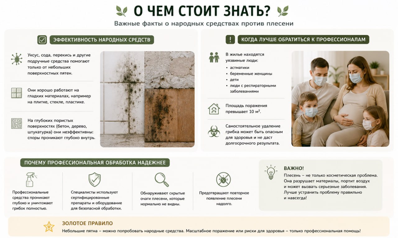 О чем стоит знать при обработке от плесени
